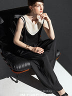 chicjuly Textured Breathable Colorblock Patchwork Women's Lyocell Cotton Blouses
