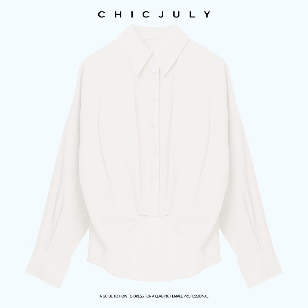 chicjuly Textured Relaxed Irregular Twist Knot Women's Lyocell Wide-leg Pants 1032815189799