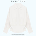 chicjuly Textured Relaxed Irregular Twist Knot Women's Lyocell Wide-leg Pants 1032815189799