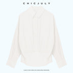 chicjuly Textured Relaxed Irregular Twist Knot Women's Lyocell Wide-leg Pants 1032815189799