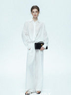chicjuly Textured Relaxed Irregular Twist Knot Women's Lyocell Wide-leg Pants
