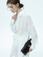 chicjuly Textured Relaxed Irregular Twist Knot Women's Lyocell Wide-leg Pants