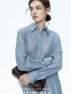 chicjuly Textured Relaxed Irregular Twist Knot Women's Lyocell Wide-leg Pants