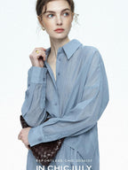 chicjuly Textured Relaxed Irregular Twist Knot Women's Lyocell Wide-leg Pants