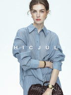 chicjuly Textured Relaxed Irregular Twist Knot Women's Lyocell Wide-leg Pants