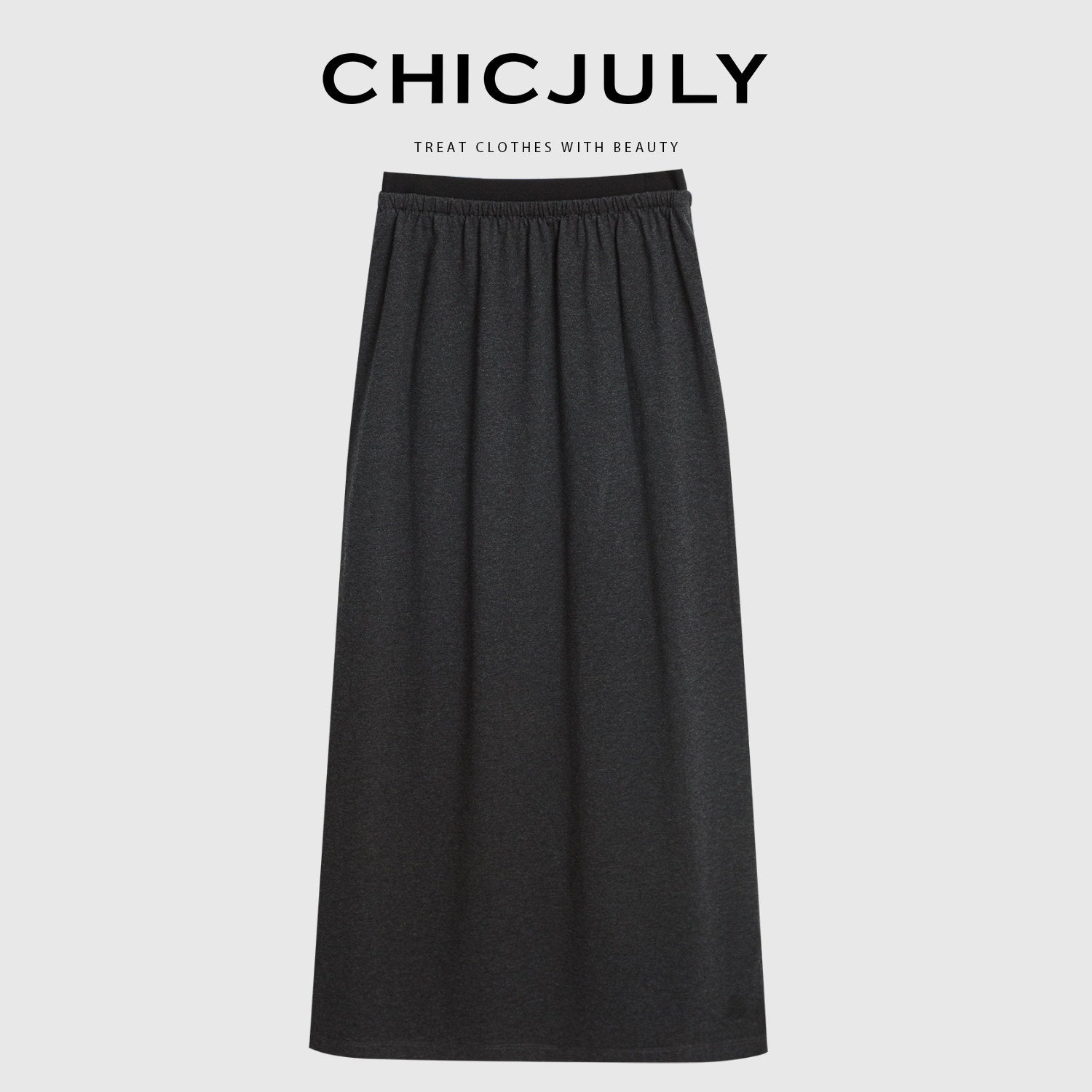 chicjuly Textured Relaxed Short Sleeve Round Neck Women's Cotton Top & Skirt Sets 901659777405