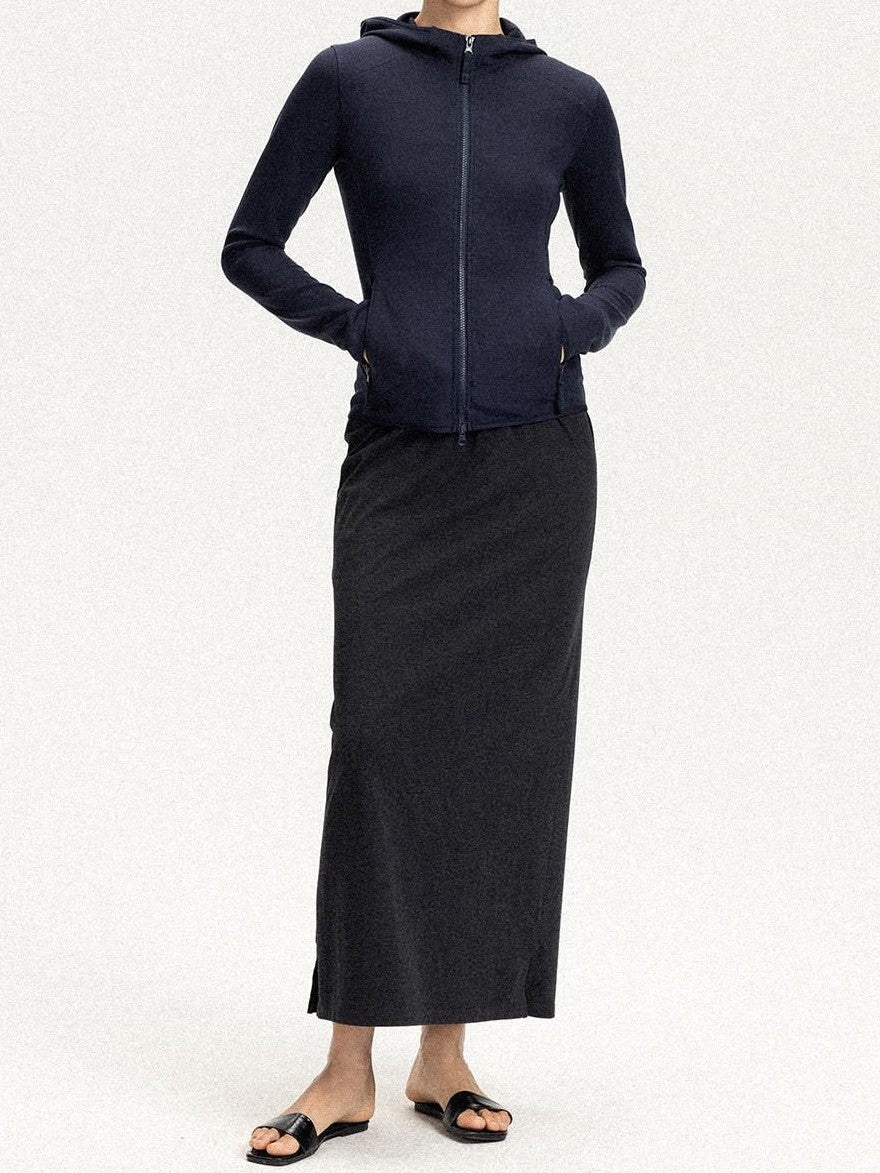 chicjuly Textured Relaxed Short Sleeve Round Neck Women's Cotton Top & Skirt Sets