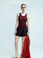 chicjuly Twill High Waist Straight Slimming Women's Linen Short Trousers