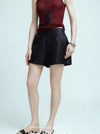chicjuly Twill High Waist Straight Slimming Women's Linen Short Trousers