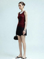 chicjuly Twill High Waist Straight Slimming Women's Linen Short Trousers