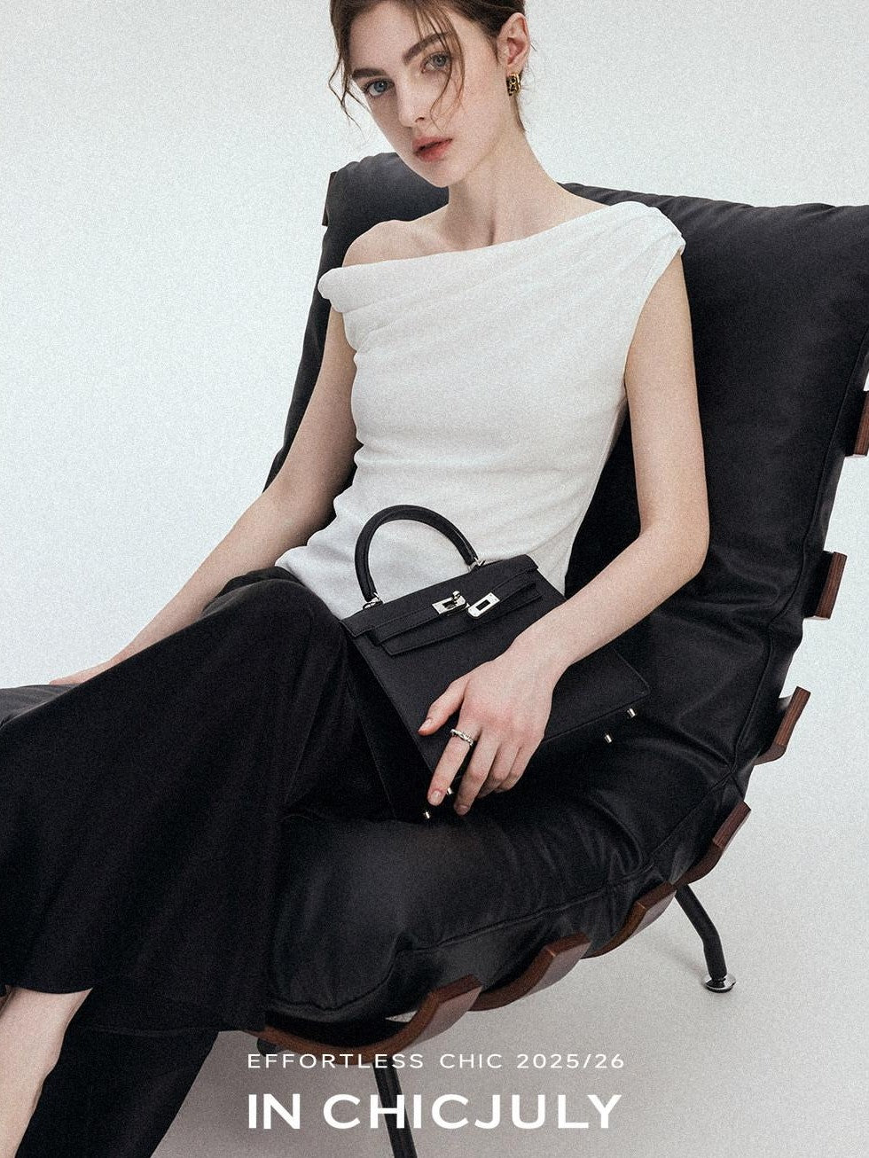 chicjuly Twist Knot 3d Pleated Straight Neckline Women's Cotton Camisoles