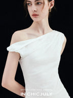chicjuly Twist Knot 3d Pleated Straight Neckline Women's Cotton Camisoles