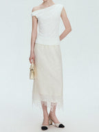 chicjuly Twist Knot 3d Pleated Straight Neckline Women's Cotton Camisoles