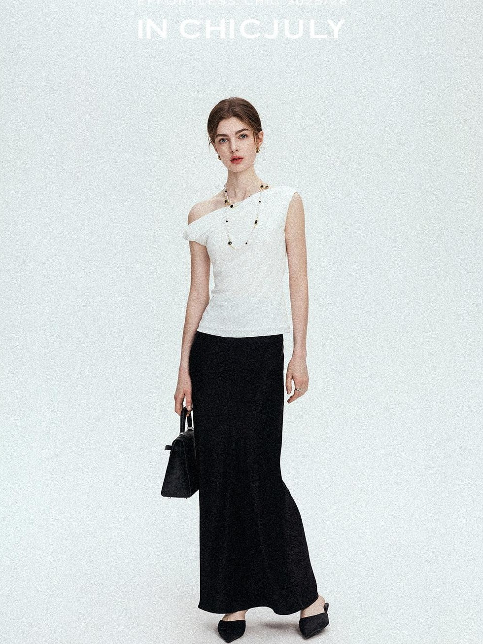 chicjuly Twist Knot 3d Pleated Straight Neckline Women's Cotton Camisoles