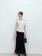 chicjuly Twist Knot 3d Pleated Straight Neckline Women's Cotton Camisoles