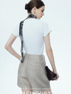 chicjuly Ultralight Bare Skin Set Shoulder Slim Women's Short Sleeve T-shirts