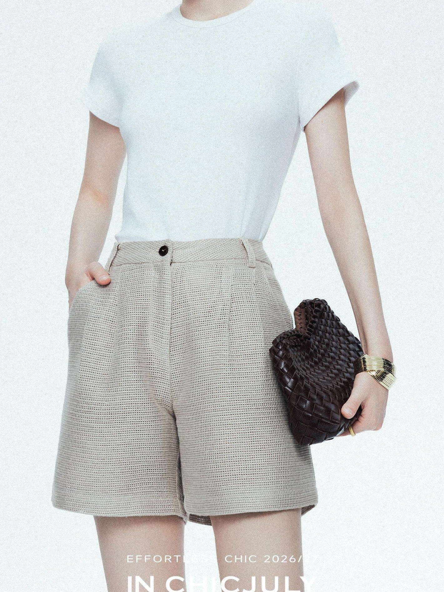 chicjuly Ultralight Bare Skin Set Shoulder Slim Women's Short Sleeve T-shirts