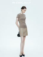 chicjuly Ultralight Bare Skin Set Shoulder Slim Women's Short Sleeve T-shirts