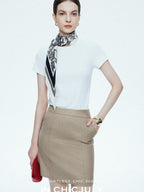 chicjuly Ultralight Bare Skin Set Shoulder Slim Women's Short Sleeve T-shirts