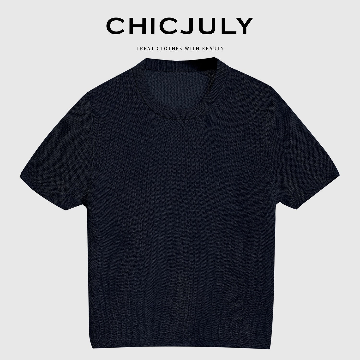 chicjuly Uv Protection Crewneck Double Stitch Women's Linen Lyocell Short Sleeve T-shirts 908764352925