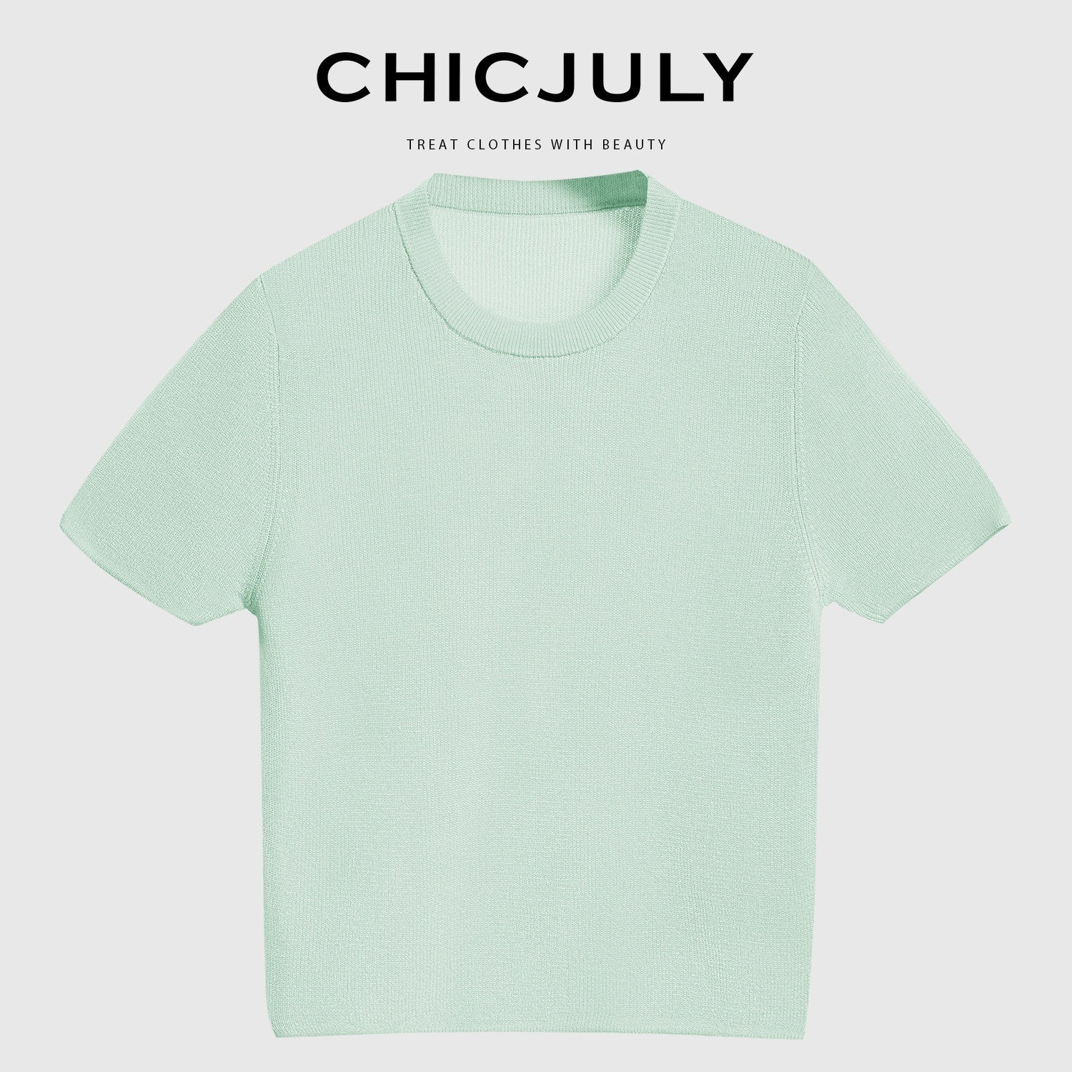 chicjuly Uv Protection Crewneck Double Stitch Women's Linen Lyocell Short Sleeve T-shirts 908764352925