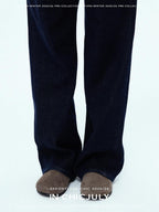chicjuly Vtg Blue Slimming High Waist 4 Way Stretch Women's Cotton Straight Jeans