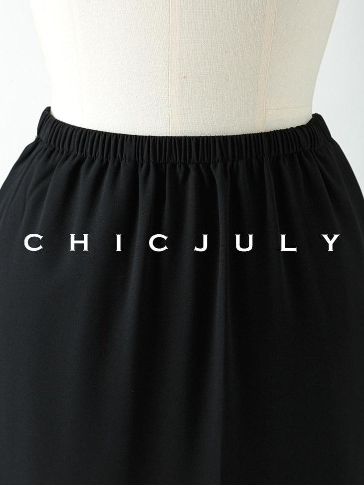 chicjuly Wavy Hem Two Piece Set Designer Cut Women's Acetate Midi Skirts