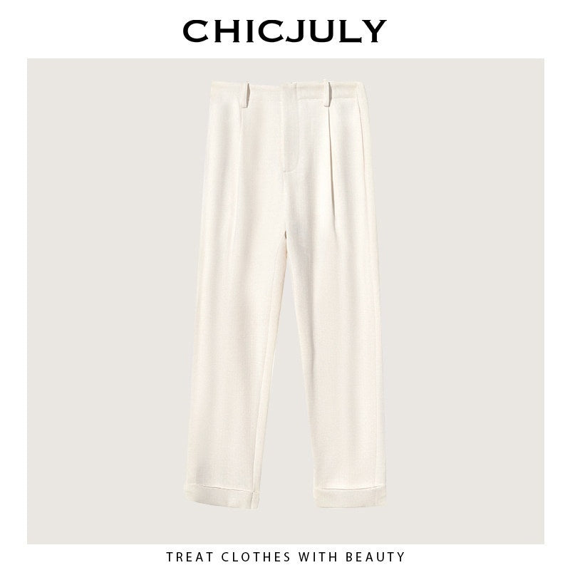 chicjuly White Tweed Inspired Buttoned Round Neck Women's Acetate Top & Skirt Sets 652782607134