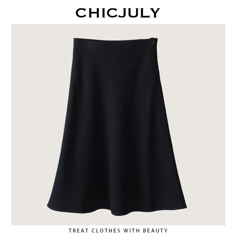 chicjuly White Tweed Inspired Buttoned Round Neck Women's Acetate Top & Skirt Sets 652782607134
