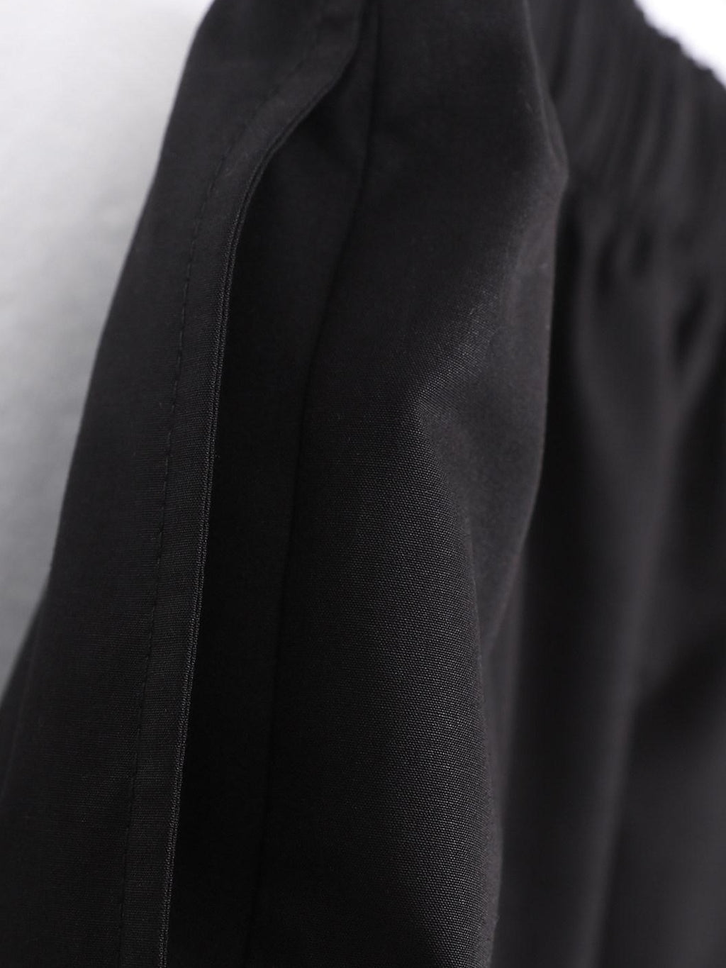 audreyyang Minimalist Wide Leg Elastic Natural Waist Women Polyester Straight Pants