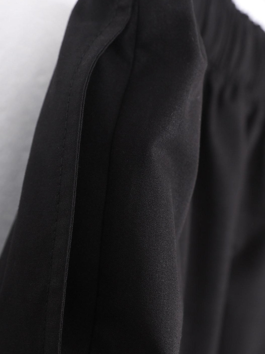 audreyyang Minimalist Wide Leg Elastic Natural Waist Women Polyester Straight Pants