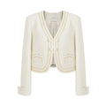 unspoken_Cropped_V-neck_Blazer_Tailored_Slim_High_Waist_Cotton_Office_Top_&_Skirt_Sets_MISSTT