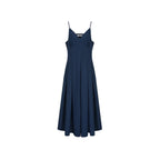 fano_Cotton_Spaghetti_Strap_A_Line_V-neck_Office_Antique_Blue_Maxi_Dresses_MISSTT