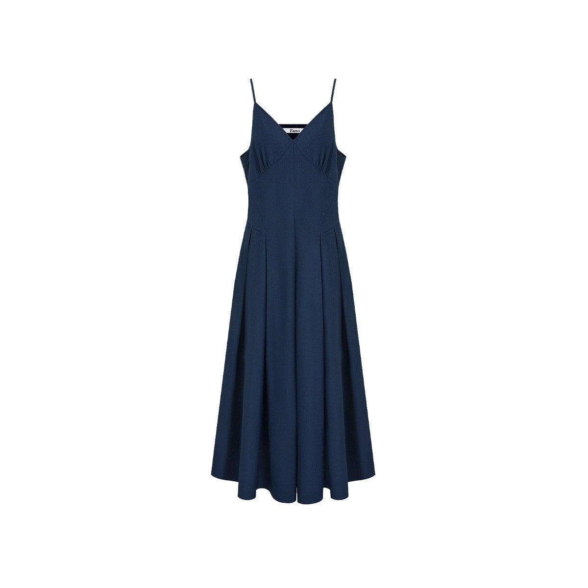 fano_Cotton_Spaghetti_Strap_A_Line_V-neck_Office_Antique_Blue_Maxi_Dresses_MISSTT