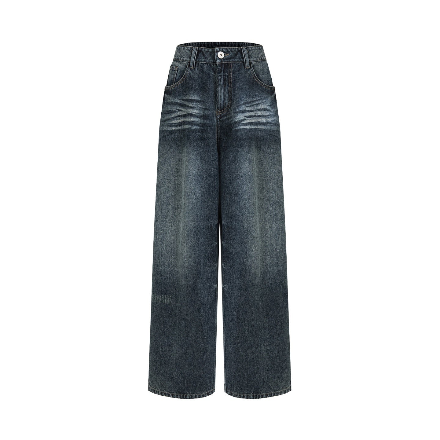 unspoken_Washed_High_Waist_Durable_Workwear_Vintage_Blue_Button_Fly_Rigid_Wide_Leg_Jeans_MISSTT