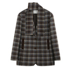 someone_sometimes_Original_Design_Plaid_V-neck_Long_Sleeve_Polyester_Office_Chic_Top_&_Skirt_Sets_MISSTT