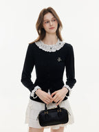 ikyou Soft Stain Resistant Slim Fit Dot Button Casual Cotton Long Sleeve T-Shirts