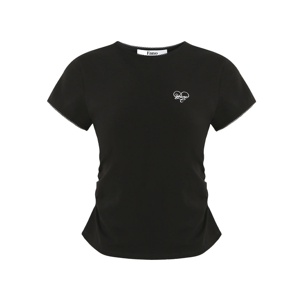 fano_Lyocell_Stretch_Slim_Fit_Korean_Office_Black_Round_Neck_Short_Sleeve_T-Shirts_MISSTT