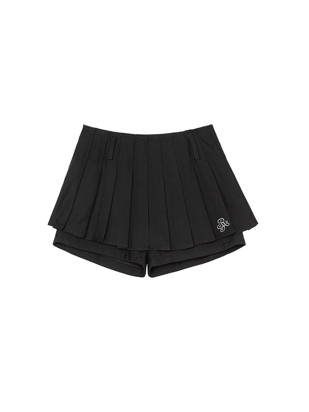 ikyou Shape Retaining Embroidered Pleated A Line Mid Waist Casual Women Mini Skirts