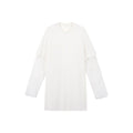 audreyyang Lace Trim Cotton Loose Aline Skirt Short Sleeve Casual Women Top & Skirt Sets