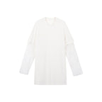 audreyyang Lace Trim Cotton Loose Aline Skirt Short Sleeve Casual Women Top & Skirt Sets