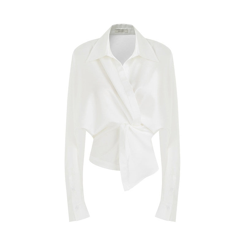 unspoken_Shape_Retaining_Relaxed_Slim_V-neck_Button_Long_Sleeve_Women_Polyester_Blouses_MISSTT