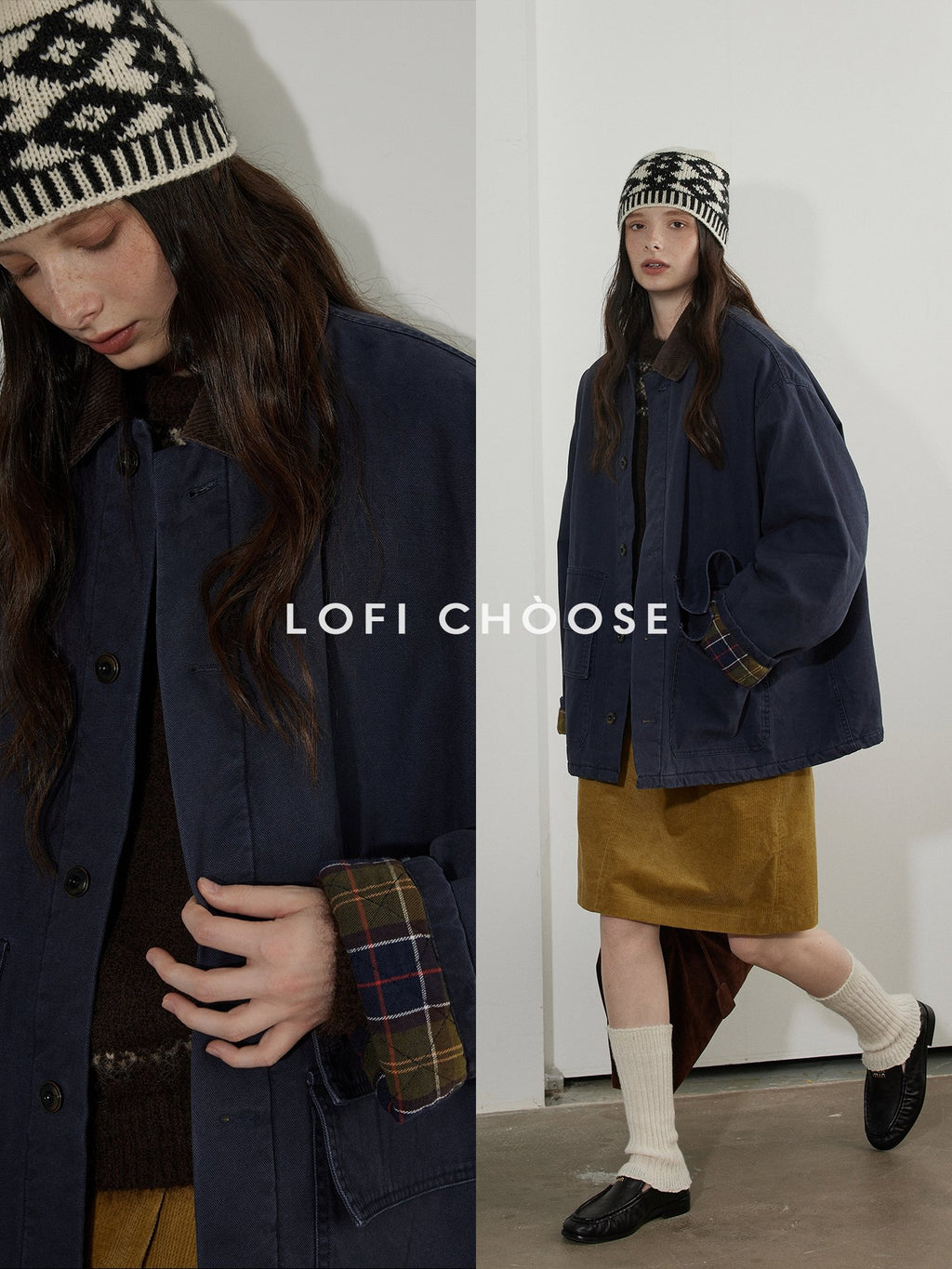 Lofi choose Warm Thick Cotton Commuter Loose Fit Single Breasted Button Front Puffer Jackets