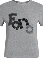 fano Creative Print Cotton Stretch Slim Fit Korean Crew Neck Short Sleeve T-Shirts