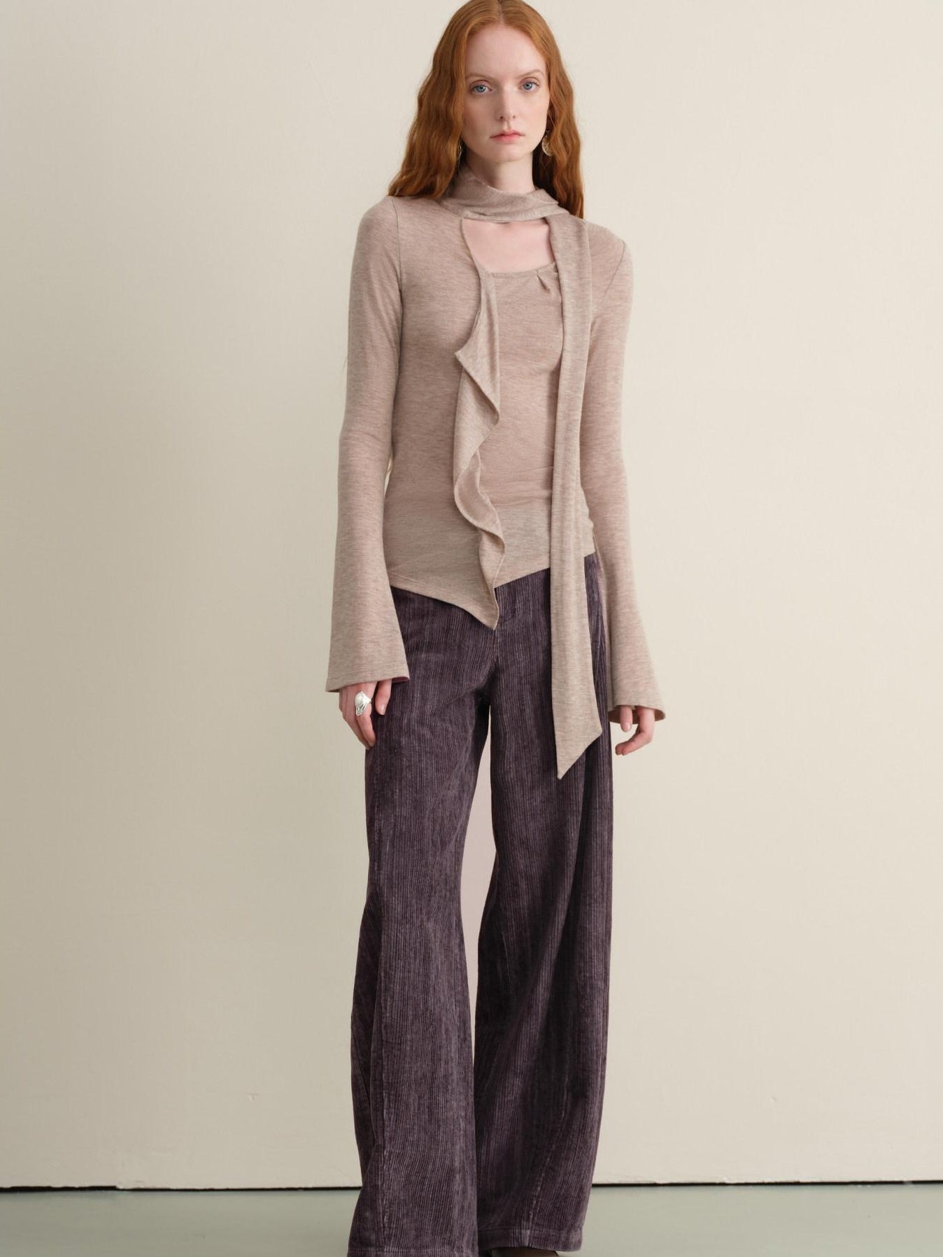 someonesometimes Washed Cotton Vintage Balloon Natural Waist Casual Women Purple Pants