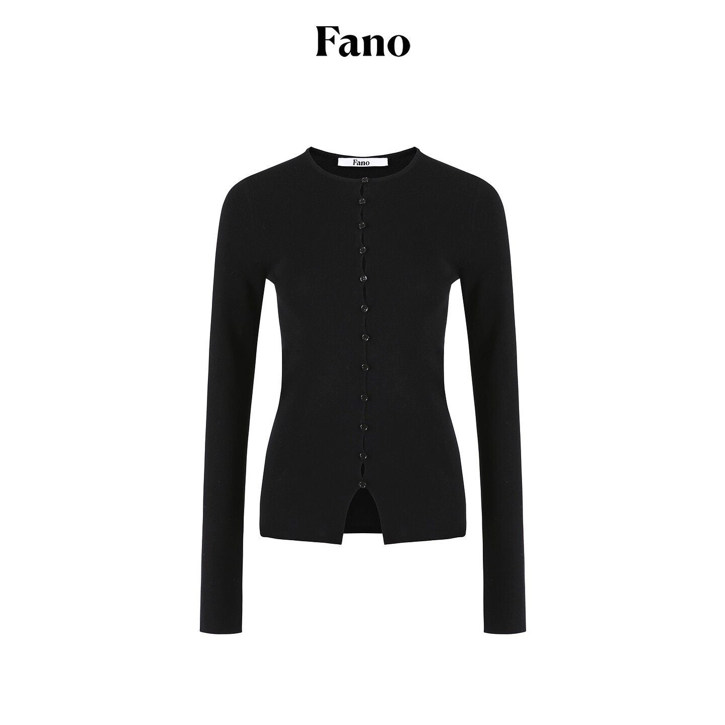 fano_Office_Ready_Korean_Slim_V-neck_Button_Longsleeve_Women_Polyester_Cardigans_MISSTT