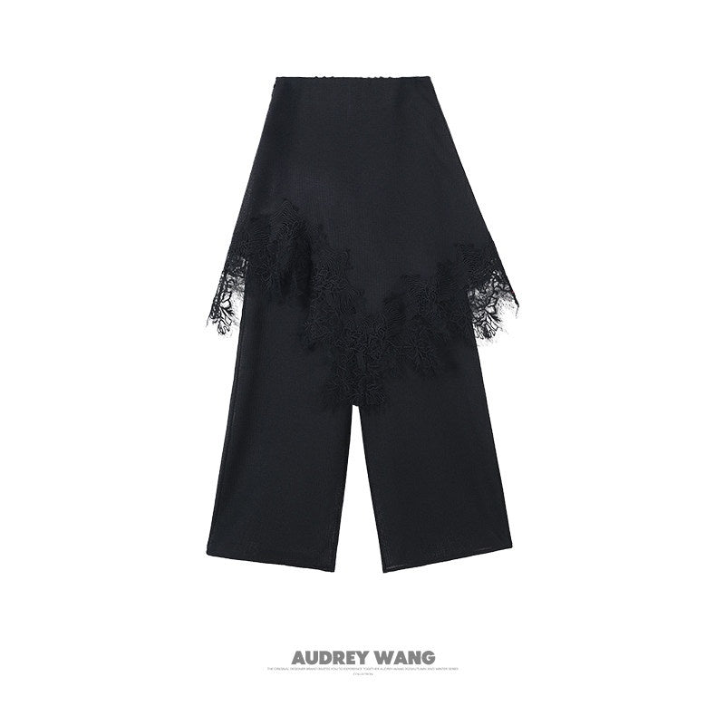 audreyyang_Soft_Viscose_Blend_Natural_Waist_Casual_Flowy_Women_Black_White_Wide_Leg_Pants_MISSTT