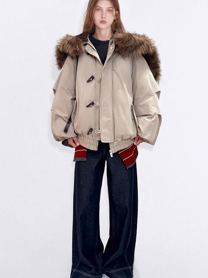fano 90 Percent White Duck Down Warm Hooded Casual Windproof Womens Down Jackets