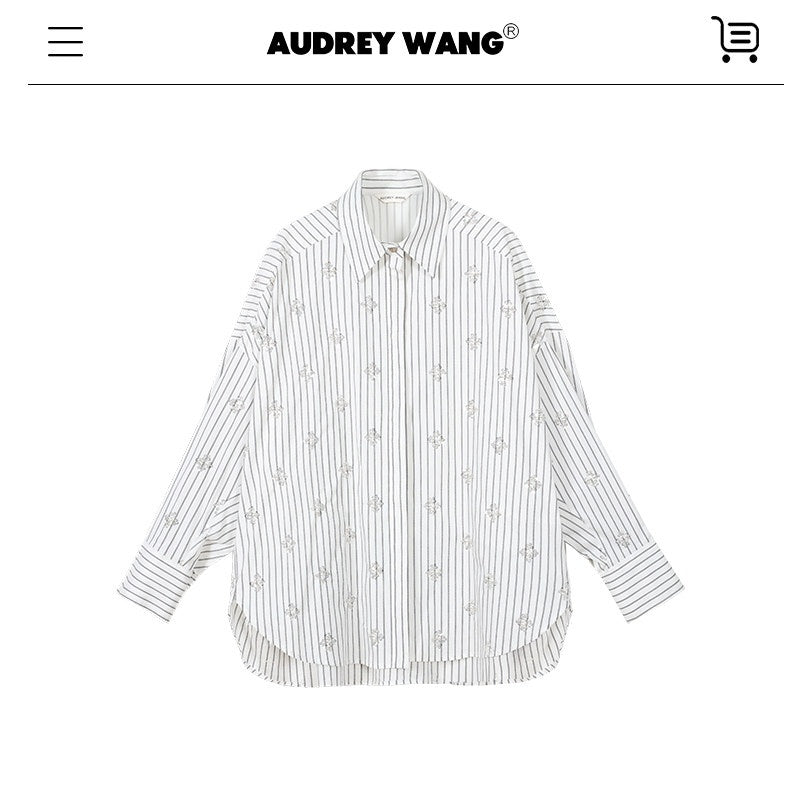 audreyyang_Holds_Shape_Casual_Loose_Colorblock_Striped_Drop_Shoulder_Women_Cotton_Shirts_MISSTT