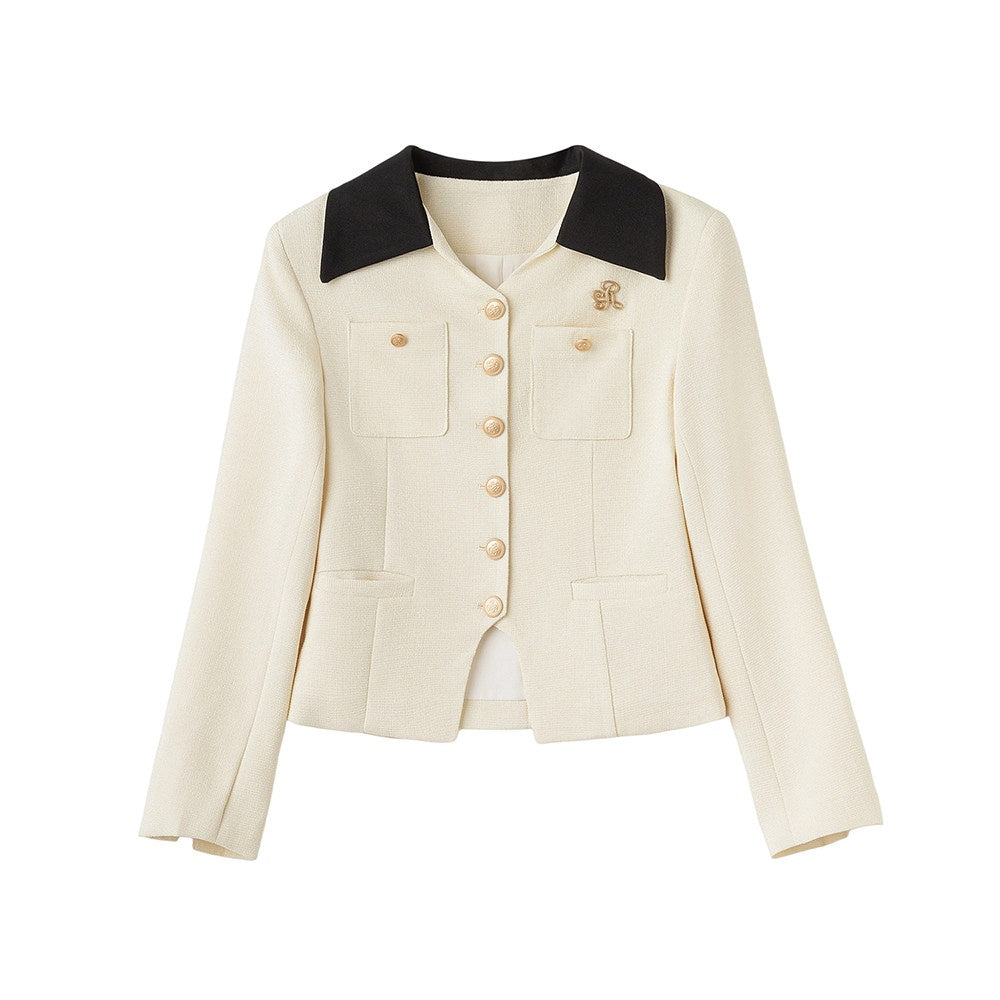 ikyou_Office_Slim_Fit_White_Lapel_Button_Multi_Pocket_Women_Cropped_Jackets_MISSTT